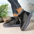 thumbnail image 5 of XIMIN Women Platform High Top Leather High Top Waterproof Industry Construction Sneakers Comfortable Lace Up Casual Fashion Athletic Shoes Everyday Wear, 5 of 8