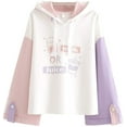 thumbnail image 1 of Sudaderas con capucha casuales Chicas adolescentes Patchwork Dibujos animados lindos Tops de manga larga Xemadio WMZY-672-3, 1 of 7