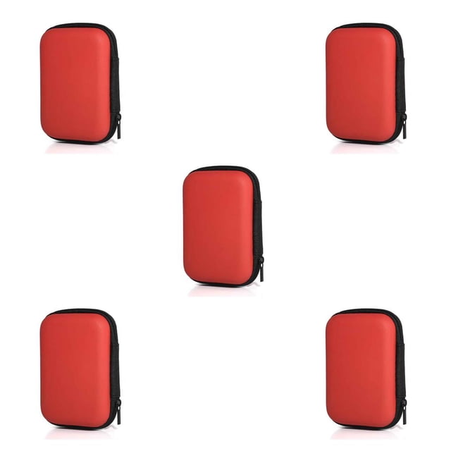 Estuche de Transporte sweethay para Auriculares con Cremallera Organizador de Cables Color Rojo Rosa Azul Negro