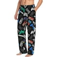 thumbnail image 2 of Video Game Controller Background Men'S Pajama Pants Soft Sleep Lounge Pants Pjs Bottoms With Pockets Small, 2 of 6