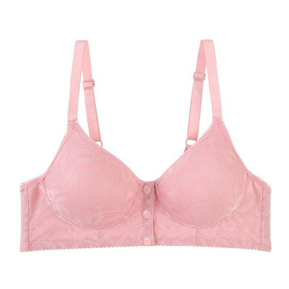 Paiwinds Front Closure Bra for Women Wireless Lace Comfort Bra Breathable Everyday Underwear with Side Support