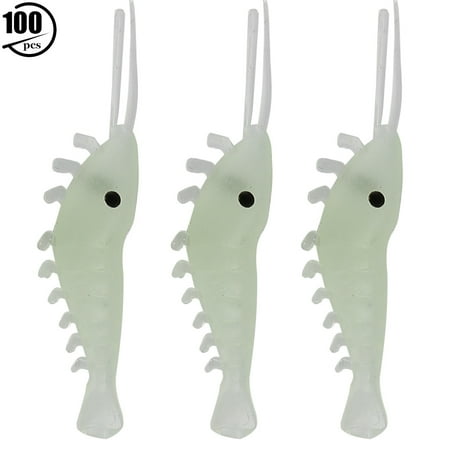 Powodzenia 100pcs/lot 3cm Luminous Small Grass Shrimp Universal Fishing Bait Tackle Accessories