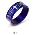 thumbnail image 4 of Anillo Vintage para hombre, para viajar, senderismo, fiesta portátil, banquete, boda, anillos de acero inoxidable, joyería para decoración de Ropa, zapatos y accesorios Miscelánea Azul diez Sonducket AP014448-19, 4 of 6