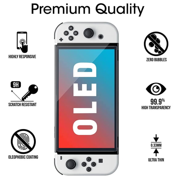 Bolsa de almacenamiento para Nintendo Switch / OLED, con 10 ranuras para tarjetas de juego integradas, carcasa protectora, protector de pantalla de alta definición