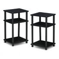 thumbnail image 3 of Furinno Just 3-Tier Turn-N-Tube End Table, 2-Pack, Americano/Black, 3 of 5