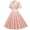 Pink, variant on GDREDA Elegant Women's Casual Swing Dress Short Sleeve A Line Tea Party Attire Black,M