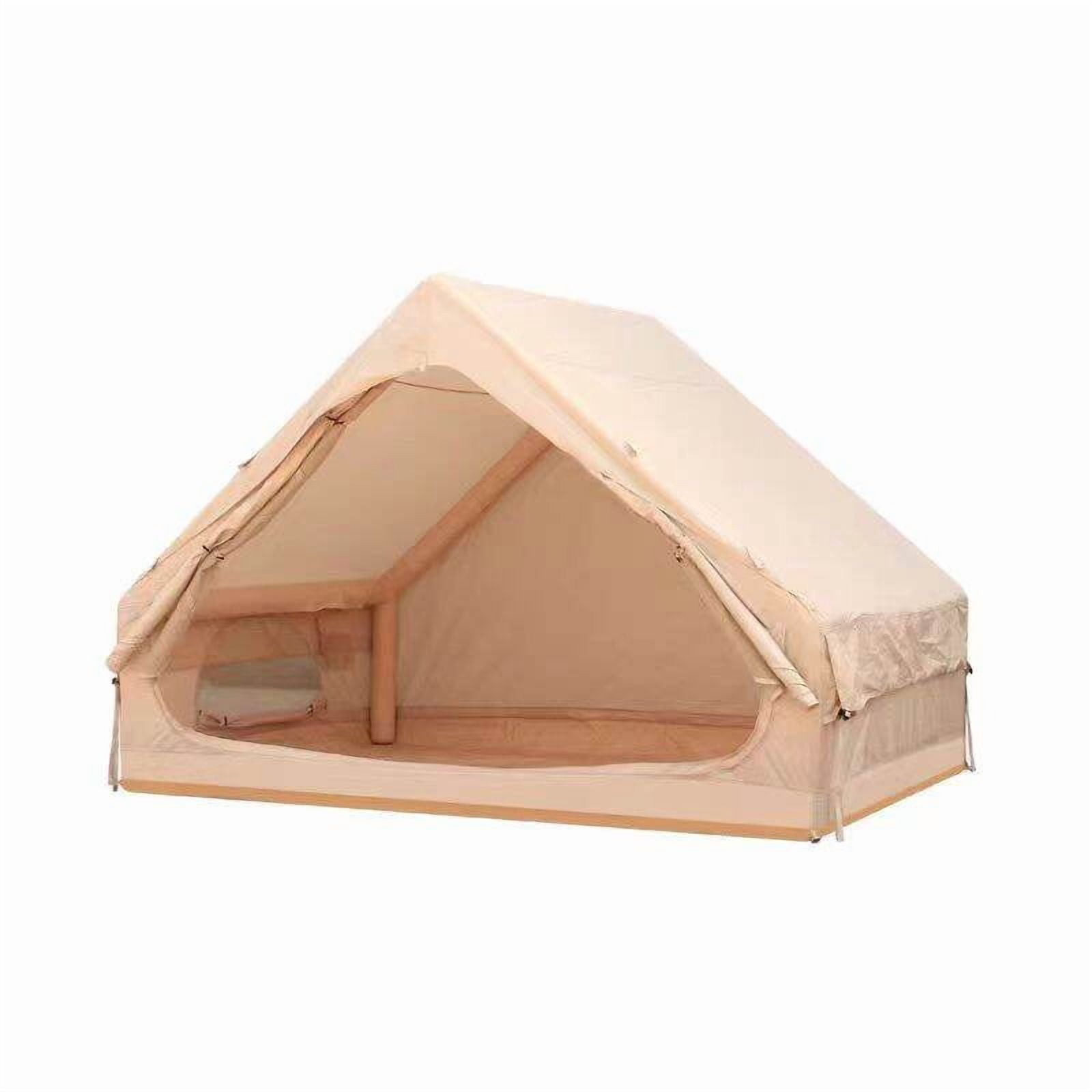 118" Inflatable Glamping Tent for 4-6 People - 4 Season Waterproof Camping Tent with Pump (Khaki)
