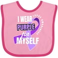 thumbnail image 3 of Inktastic I Wear Purple For Myself Lupus Awareness Boys or Girls Baby Bib, 3 of 4
