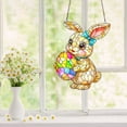 thumbnail image 2 of Oioii Easter Egg and Bunny 2D Color Acrylic Hanging Ornaments Festive Spring Decoration Set for Trees Windows and Parties, For Home Use, Holiday Essentials, A, 2 of 6