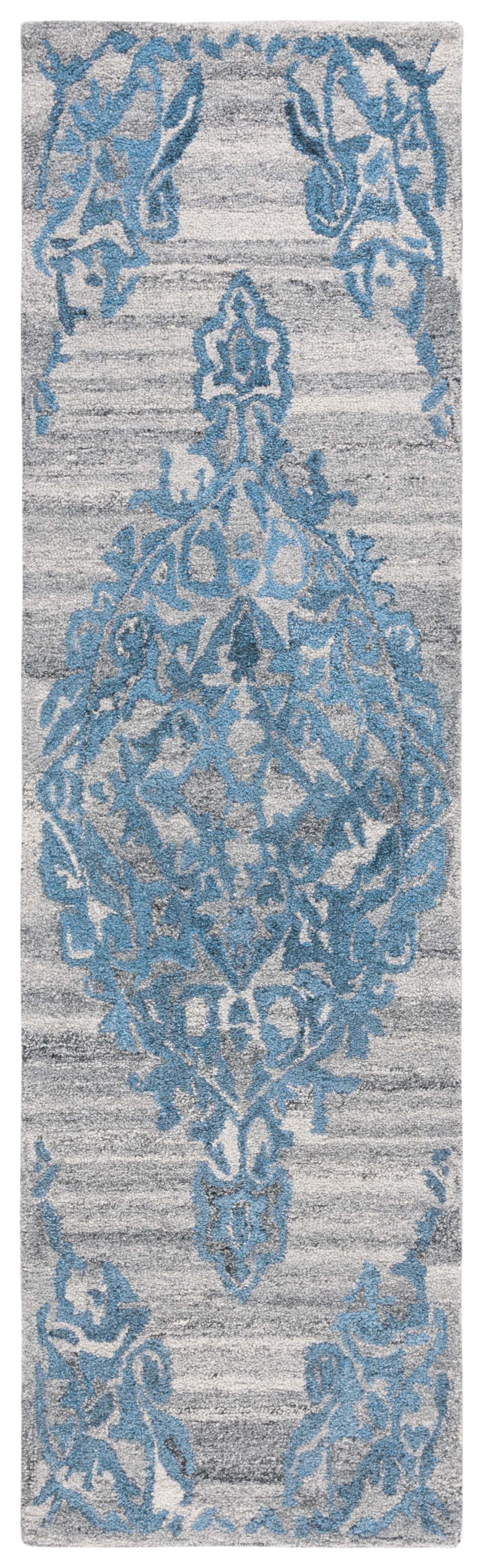 SAFAVIEH Abstract Ksenija Oriental Runner Rug, Gray/Blue, 2'3" x 8'