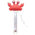 thumbnail image 1 of Floating Pool Thermometer Crab Design Large Display Easy Read Temperature Gauge for Swimming Pool Spa Hot Tub Fish Tank Water Monitoring with Attachment Rope, A Crab Thermometer, 1 of 6