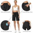 thumbnail image 5 of Women's Lightweight Hiking Cargo Shorts Quick Dry Athletic Shorts for Camping Travel Golf with Zipper Pockets Water Resistant, 5 of 7