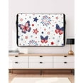 thumbnail image 5 of 4th of July Outdoor TV Cover 30 to 32 Inch Weatherproof, American Butterfly Independence Day Firework 600D Oxford TV Covers with Waterproof Zipper, Outside Flat TV Screen Protector 30"Wx19"Hx4.5"D, 5 of 7