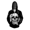 thumbnail image 2 of Sudadera con capucha y estampado de calaveras para hombre, ropa de otoño, sudaderas con capucha modernas para hombre, sudaderas con capucha informales holgadas, sudaderas con cremallera, 2 of 4