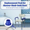 thumbnail image 3 of SupreGear Rubber Replacement Feet 1-1/8" Non-Slip Chair Leg Tips Blue 4-Pack for Shower & Tub Chairs, 3 of 6