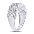 thumbnail image 3 of 14kt White Gold Womens Round Diamond 3-Row Fashion Ring 3/4 Cttw, 3 of 4