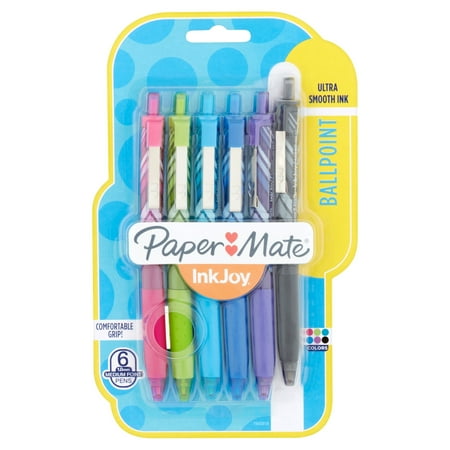 Paper Mate InkJoy Medium Point Pens, 6 count