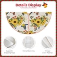 thumbnail image 3 of Sikiie Bird Sunflowers Nativity Christmas Tree Skirt, Jesus Christian Winter Holiday Tree Mat Decoration(30-48IN)36", 3 of 6