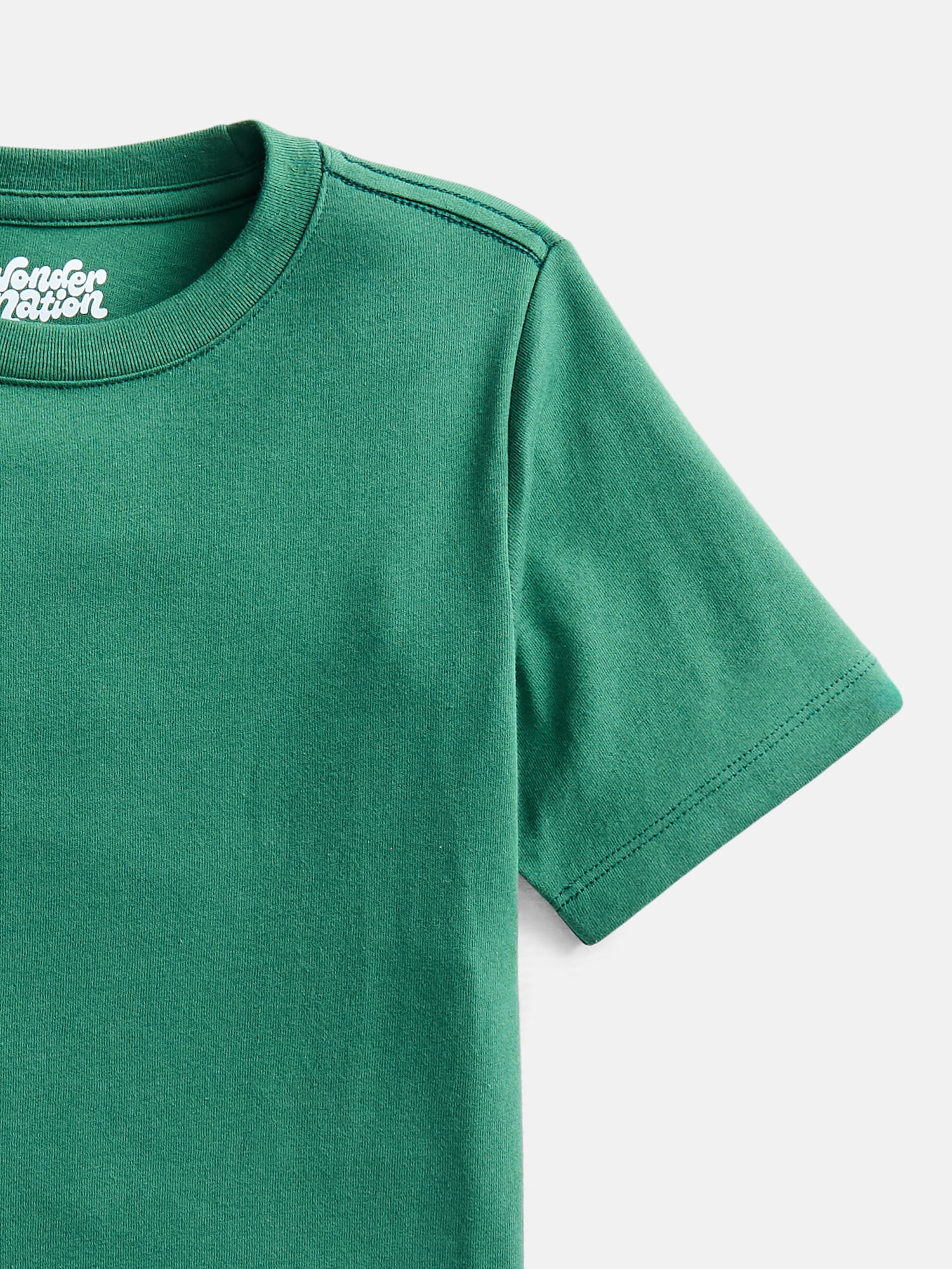 Wonder Nation Boys' Kid Tough Tee with Short Sleeves, 3-Pack Sizes XS-XXL & Husky