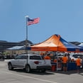 thumbnail image 3 of Yescom EZ GO 14ft Telescopic Flag Pole Kit with Starlink Mini Pipe Adapter & Tire Mount Base for Outdoor Tailgate Party, 3 of 10