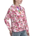 thumbnail image 6 of Daiia Rose Rabbit Pattern Women's Fashion Hoodies & Sweatshirts with Kangaroo Pocket Hooded Sweatshirt with Eye-catching Drawstrings-Medium, 6 of 7