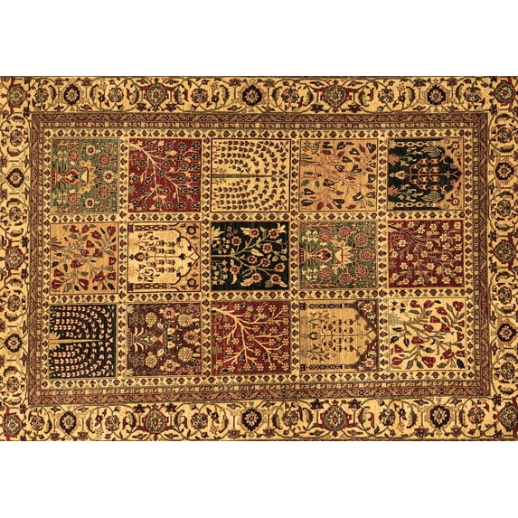 Ahgly Company Indoor Rectangle Abstract Brown Modern Area Rugs, 7' x 10'