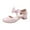 ZCB 2 Pink, variant on Big Kids Girls Mary Jane Dress Shoes Pumps Low Heels Flower High School Prom Shoes White 12.5 Years-13 Years