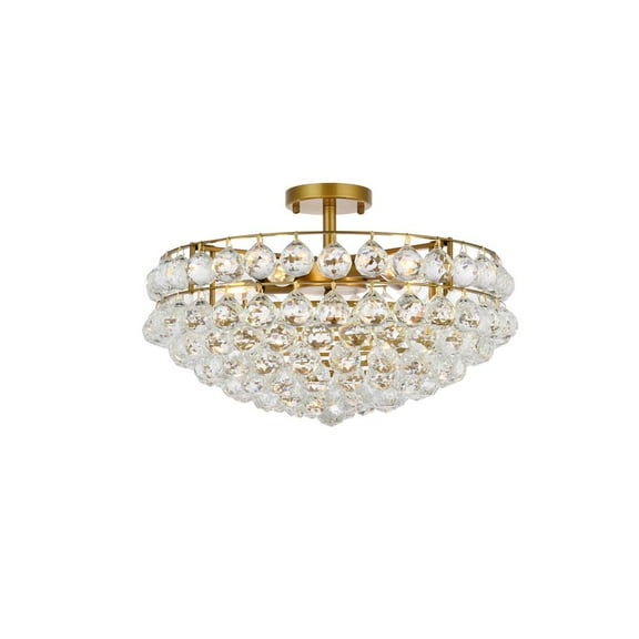 Savannah 20 inch flush mount in brass