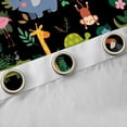 thumbnail image 4 of Manfei Yellow Lions Leopard Curtains Pack of 2 (42x84 Each),Wild Crocodile Curtains Blackout,Kawai Zebra Pattern Bedroom Curtains For Girls Boys,Microfiber Bedroom Decor, 4 of 6