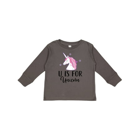 

Inktastic Unicorn Letter U Alphabet Gift Toddler Toddler Girl Long Sleeve T-Shirt