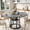 Grey, variant on 47 in Round Dining Table for 4, Farmhouse Circle Table with Storage and Metal Legs, Grey