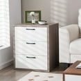 thumbnail image 2 of Costway 3 Drawer Dresser Chest of Drawer Storage Cabinet with Wide Storage Space Organizer, 2 of 10