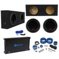 thumbnail image 1 of (2) Alpine SWR-T10 10" 3600w Shallow Subwoofers+Slim Sub Box+Amplifier+Amp Kit, 1 of 11