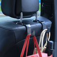 thumbnail image 4 of Jusdreen Car Seat Headrest Hook 4 Pack Hanger Storage Organizer Universal for Handbag Purse Coat Universal Fit Vehicle Car- Black, 4 of 7
