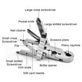 thumbnail image 6 of Teissuly Mini Multitool Outdoor Small Pliers,Pocket Multitool Mini Pliers With Knife,Smart Plier,Bottle Opener,Double-sided polishing multools,15in1 Stainless Steel Accessible Tools(Silver ), 6 of 9