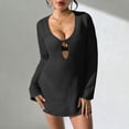 thumbnail image 2 of Camisetas de Manga Larga para las Mujeres Casual Color Sólido Cuello Redondo de Verano Cubierta Blusas para las Mujeres Casual Verano, 2 of 8