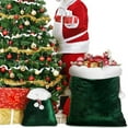 thumbnail image 5 of 4 Pcs Large Velvet Santa Gift Bags Bulk 28 x 20 16 x 12 Luxury Xmas Gift Sacks with Drawstring Christmas Bags Wrapping for Xmas Toys Santa Present(Green&Red), 5 of 7