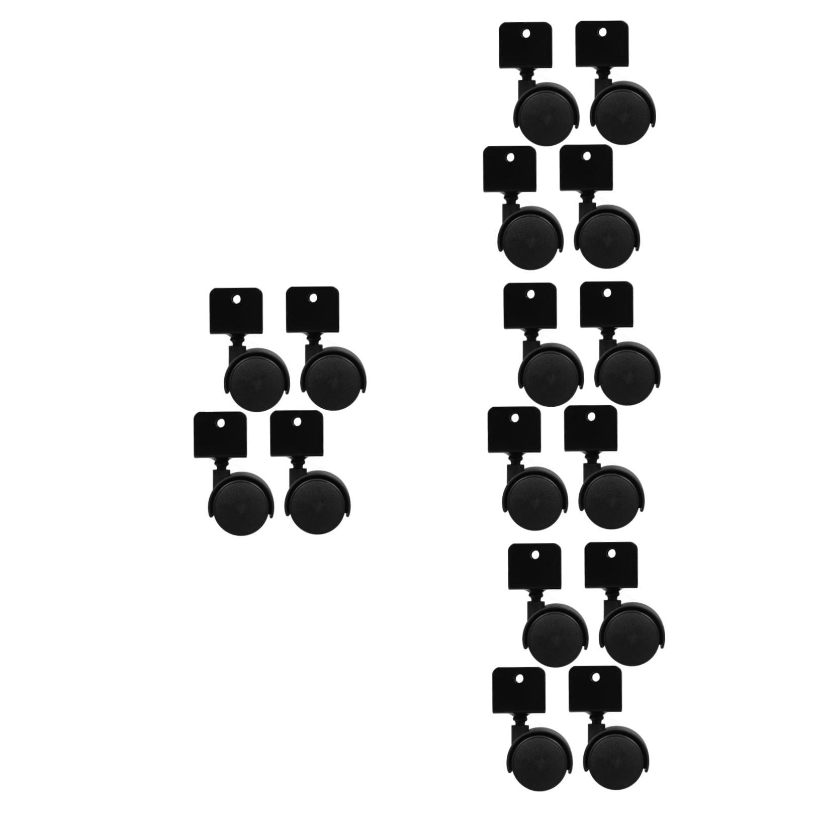 OUNONA 16 pcs U Clamp Bracket Caster Wheels Desk Caster Office Chair Universal Wheel Base Mini Caster Wheels Small Wheels For Furniture