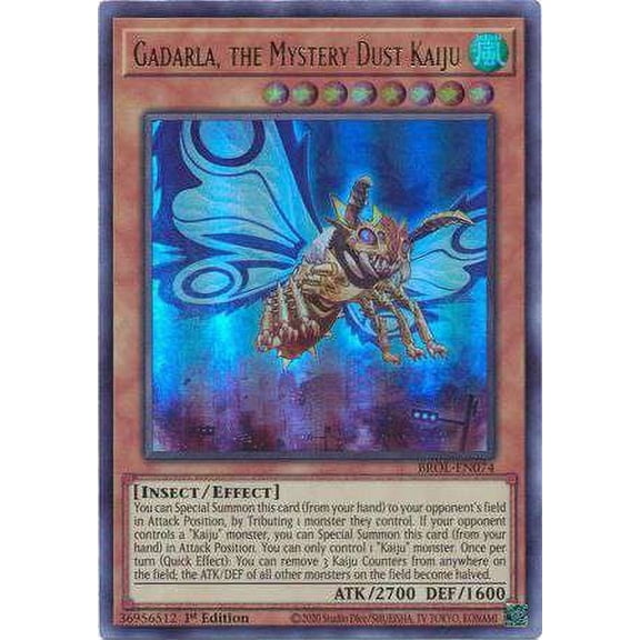 YuGiOh Brothers of Legend Ultra Rare Gadarla, the Mystery Dust Kaiju BROL-EN074