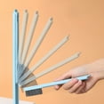 thumbnail image 3 of Injueey Cepillo de baño Montado en la pared Mango de plástico Cuarto de baño Lavabo Costura de grietas Limpiador Perforación Herramientas de limpieza Suministros de limpieza para el hogar Azul Injueey HA065135-01B, 3 of 6