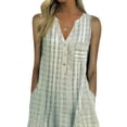 thumbnail image 2 of Vestido Casual de Cuello en V SAYOO para Mujeres Juniors con Bolsillos S-3XL, 2 of 9