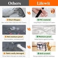 6 Pack Clear Clothes Storage Bags, 40L Plastic Blanket Storage Bag