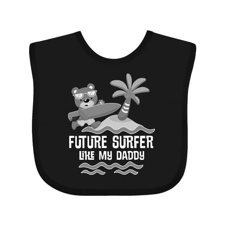 

Inktastic Surfing Future Surfer Like Daddy Gift Baby Boy or Baby Girl Bib