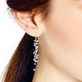 thumbnail image 2 of Smokey Icicle Drop Natural Stone Cluster Sterling Silver Earrings, 2 of 4