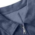 thumbnail image 3 of Hulanddfd Men Jacket Faux Leather Bomber Collared Zip Up Flap Pockets Long Sleeve Casual Motorcycle Streetwear Fall Winter Outerwear, 3 of 6
