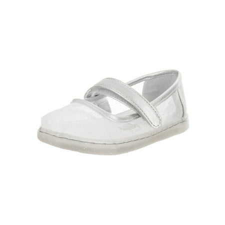 Toms Tiny Toddlers Mary Jane Silver Cinderella Slip-On Shoe