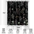 thumbnail image 7 of Vintage Boho Floral Shower Curtain with Hooks, Black & Gold Floral Bathroom Curtain, Waterproof Farmhouse Decor, 7 of 7