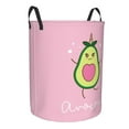 thumbnail image 2 of Daiia Cute Avocado Round Laundry Basket with Handles Thickened Waterproof Circular hamper,Dirty Clothes Storage Basket for Bedroom,Bathroom,College Dorm-Small, 2 of 8