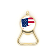 thumbnail image 1 of Connectic USA Map Stars tripes Flag Shape Beer Bottle Cap Opener Stainless Steel Key Chain, 1 of 3