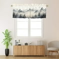 thumbnail image 2 of Gray Forest Printed Window Curtains Valances for Kitchen Rustic Nature Black White Pine Trees Rod Pocket Valances for Bedroom Living Room Dining Room 54 by 18 in, 1 Panel, 2 of 6